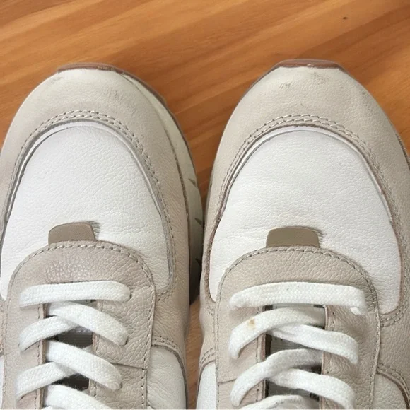 Women’s Madewell Kickoff Trainer Sneaker Cream Women’s Size 9 Men Size 7.5 - Picture 6 of 8